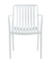 Sillón SALER, apilable, polipropileno blanco