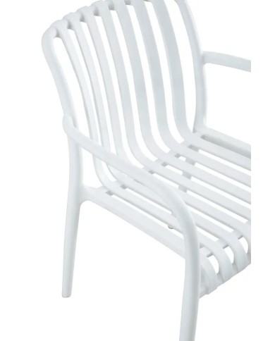 Sillón SALER, apilable, polipropileno blanco