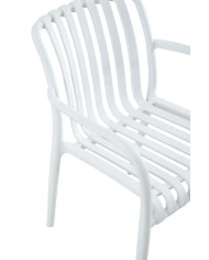 Sillón SALER, apilable, polipropileno blanco
