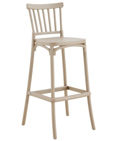 Taburete MILOS, tratamiento anti UV, polipropileno tórtora