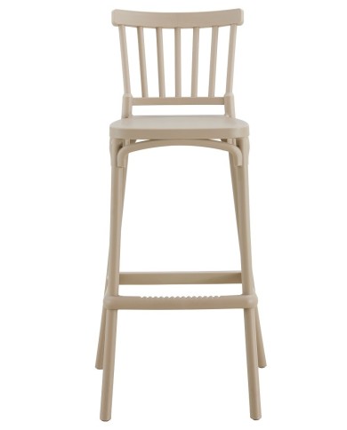 Taburete MILOS, tratamiento anti UV, polipropileno tórtora