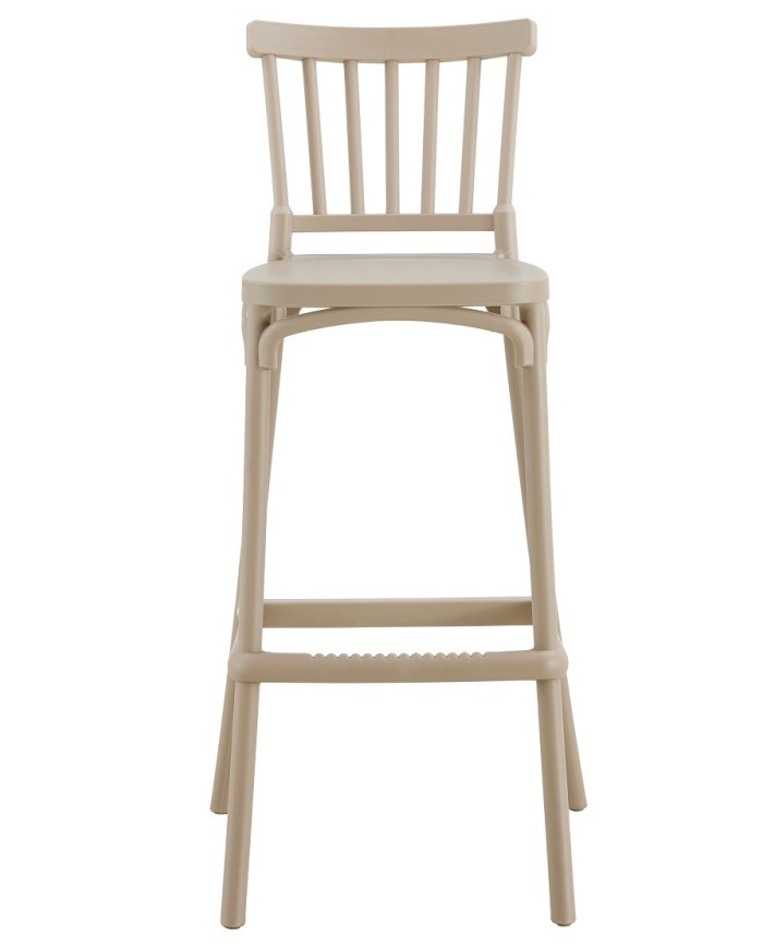 Taburete MILOS, tratamiento anti UV, polipropileno tórtora