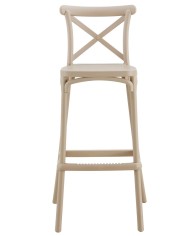 Taburete CORFÚ, tratamiento anti UV, polipropileno tórtora