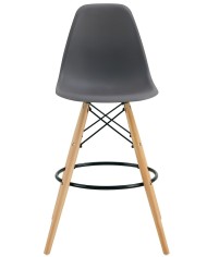 Taburete STAR (SU), madera, carcasa gris oscuro