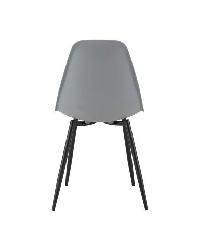 Silla CLUNY, metal negro, polipropileno gris