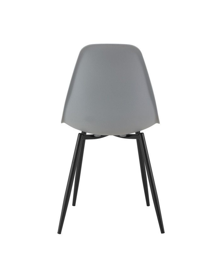 Silla CLUNY, metal negro, polipropileno gris