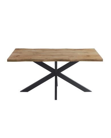 Mesa TOLEDO 180, metal negro, tapa DM bilaminado de 180 x 90 cms