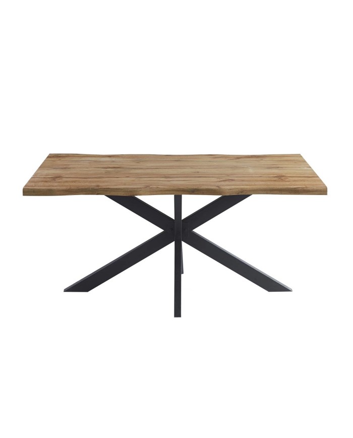 Mesa TOLEDO 180, metal negro, tapa DM bilaminado de 180 x 90 cms