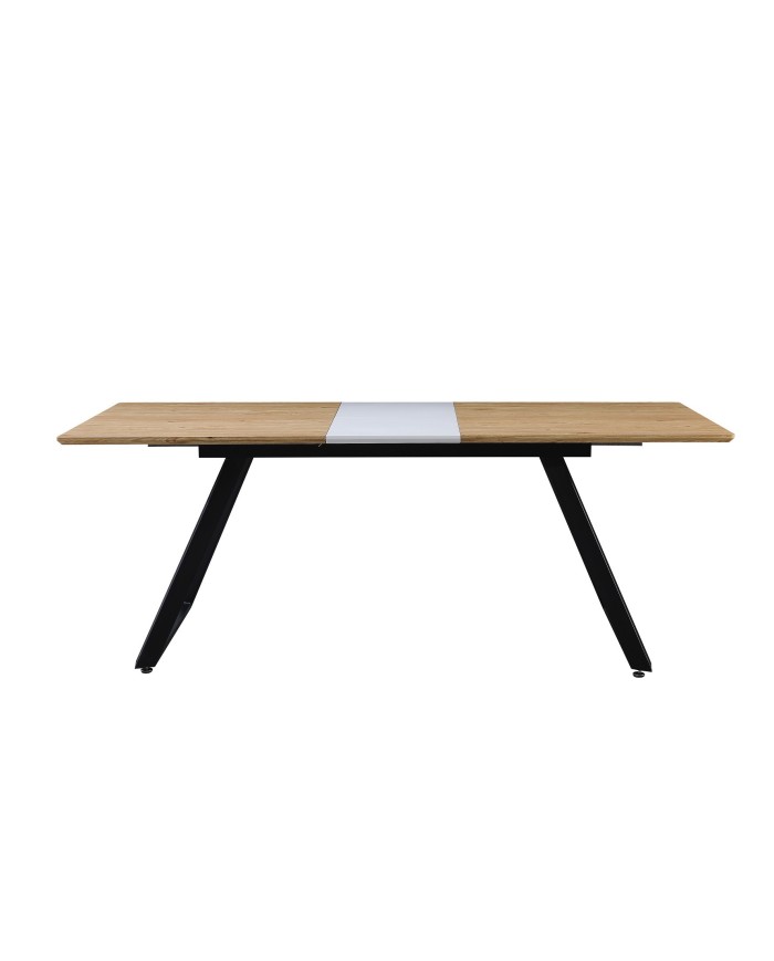 Mesa BÉRGAMO, extensible, metal, DM bilaminado,160 ~ 200x90 cms