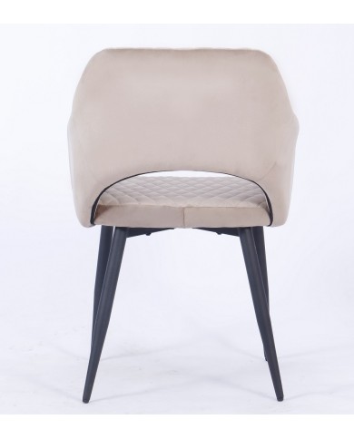Sillón HONORIO, metal, tapizado velvet 8 marrón visón