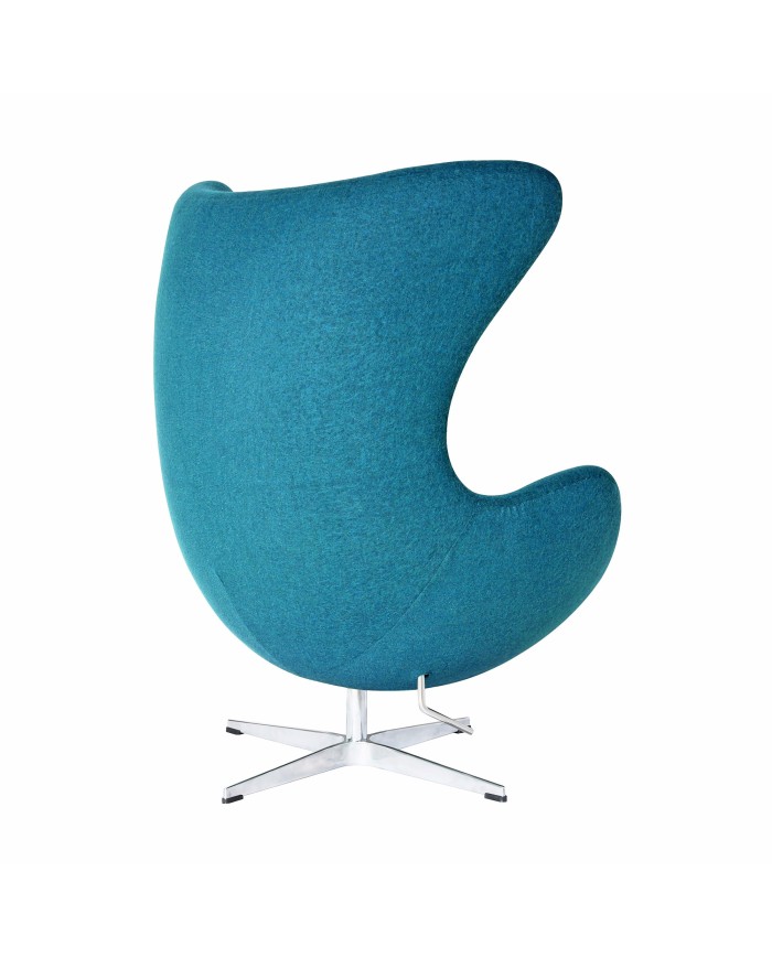 Sillón EG (TE), fibra de vidrio, basculante, tapizado cachemir turquesa