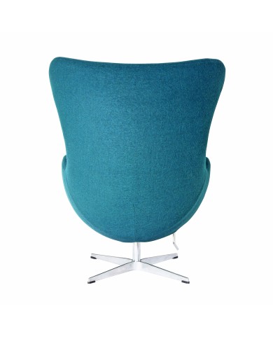 Sillón EG (TE), fibra de vidrio, basculante, tapizado cachemir turquesa