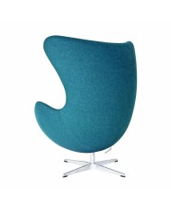 Sillón EG (TE), fibra de vidrio, basculante, tapizado cachemir turquesa