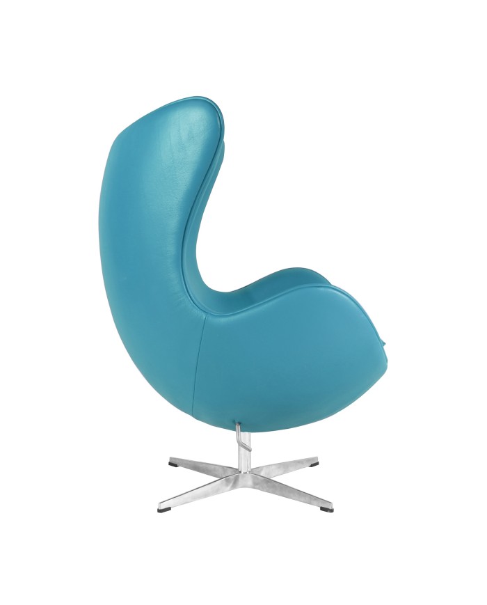 Sillón EG (TE), fibra de vidrio, basculante, tapizado similpiel turquesa