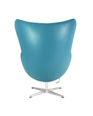 Sillón EG (TE), fibra de vidrio, basculante, tapizado similpiel turquesa