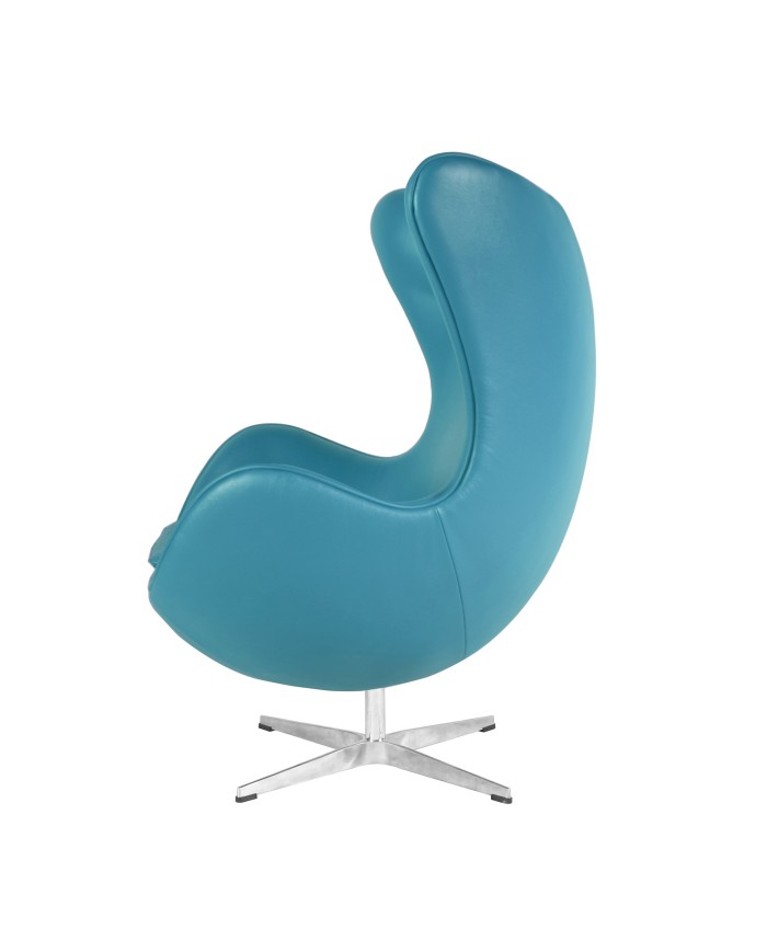 Sillón EG (TE), fibra de vidrio, basculante, tapizado similpiel turquesa