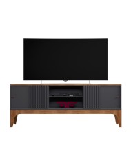 Mueble TV  FLORENCIA , grafito y matte, 160 cms.