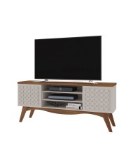 Mueble TV LIZ, blanco roto y matte, 160 cms.