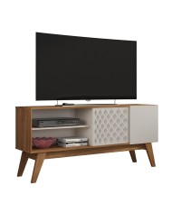 Mueble TV PREMIUM, matte y blanco roto, 150 cms.