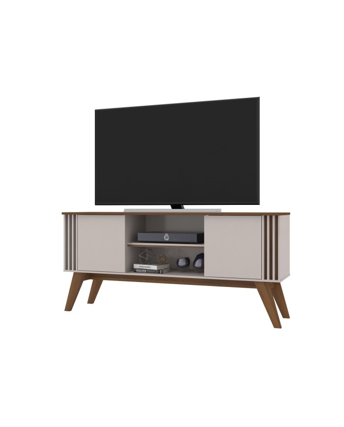Mueble TV VITTA, blanco roto y matte, 150 cms.