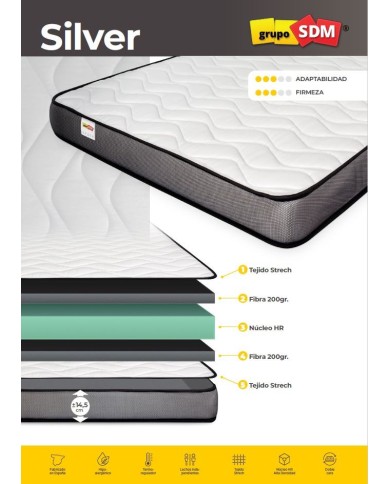 Colchón SILVER SDM, 200 x 190 cms
