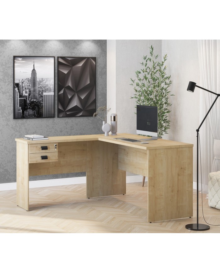 Mesa auxiliar ECO, bilaminado color natura, 90 x 40 cms