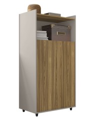 Armario STUDIO, alto, puertas altas, bilaminado miel y cacao