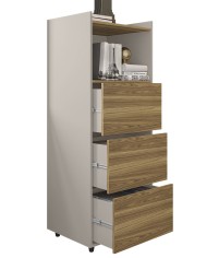 Archivador STUDIO, 3 gavetas, bilaminado miel y cacao