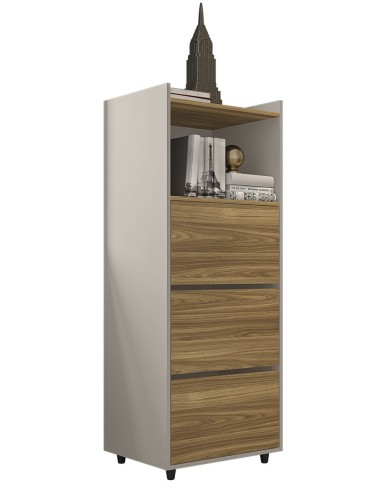 Archivador STUDIO, 3 gavetas, bilaminado miel y cacao