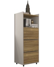 Archivador STUDIO, 3 gavetas, bilaminado miel y cacao