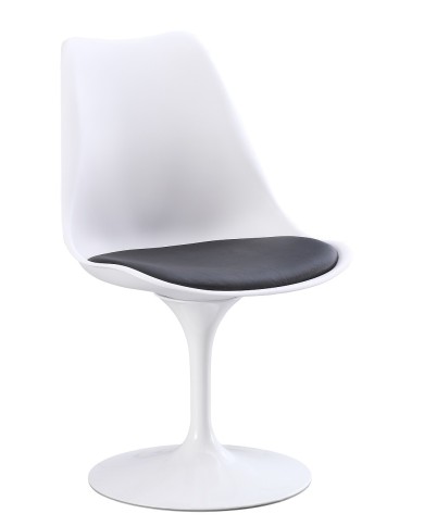 Silla TUL MT, metal, polipropileno blanco, cojín negro