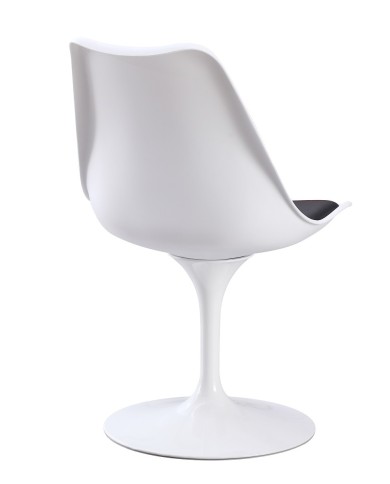 Silla TUL MT, metal, polipropileno blanco, cojín negro