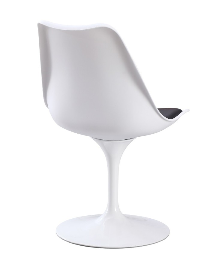 Silla TUL MT, metal, polipropileno blanco, cojín negro