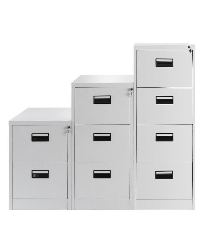 Archivador metálico OLIMPO, 4 cajones, gris ral 7035