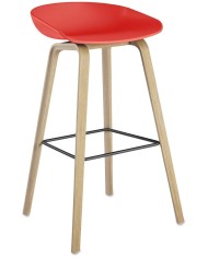 Taburete DANTE NEW (SU), metal, polipropileno rojo