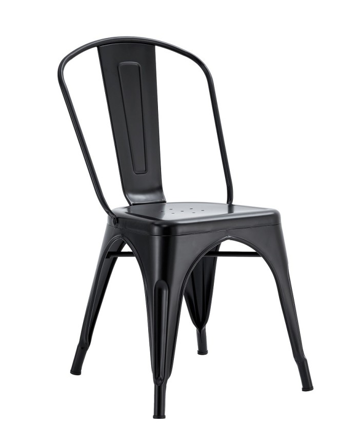 Silla TOL EK LIMITED, acero, negra