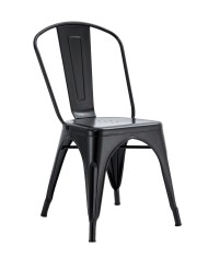 Silla TOL EK LIMITED, acero, negra