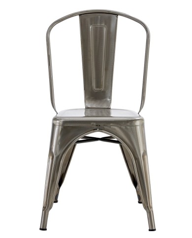 Silla TOL EK BRUSHED, acero, plata