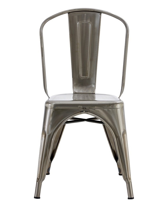 Silla TOL EK BRUSHED, acero, plata