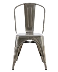 Silla TOL EK BRUSHED, acero, plata