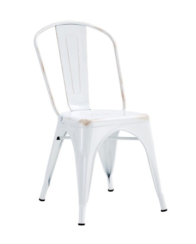 Silla TOL EK VINTAGE, acero, blanco