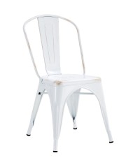 Silla TOL EK VINTAGE, acero, blanco
