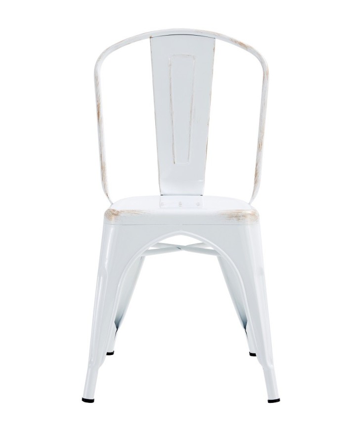 Silla TOL EK VINTAGE, acero, blanco