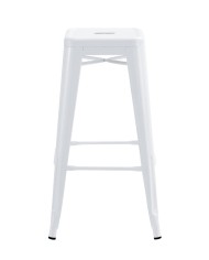 Taburete TOL EK LIMITED, acero, blanco