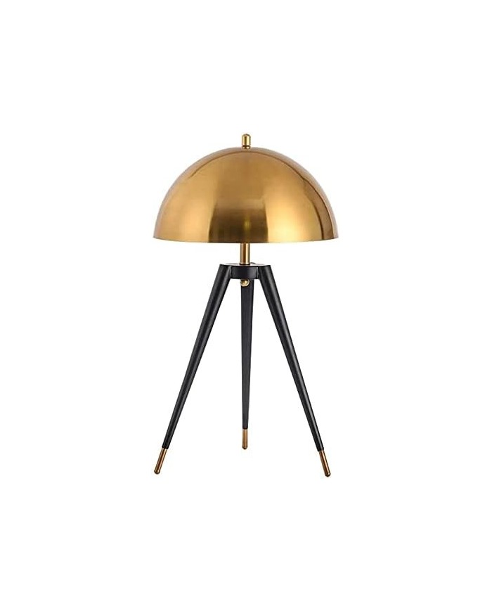 Lámpara ATOM, sobremesa, metal, negra y dorada