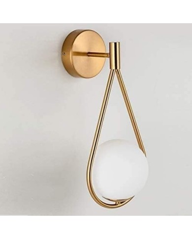 Aplique BRAD, metal dorado, tulipa blanca