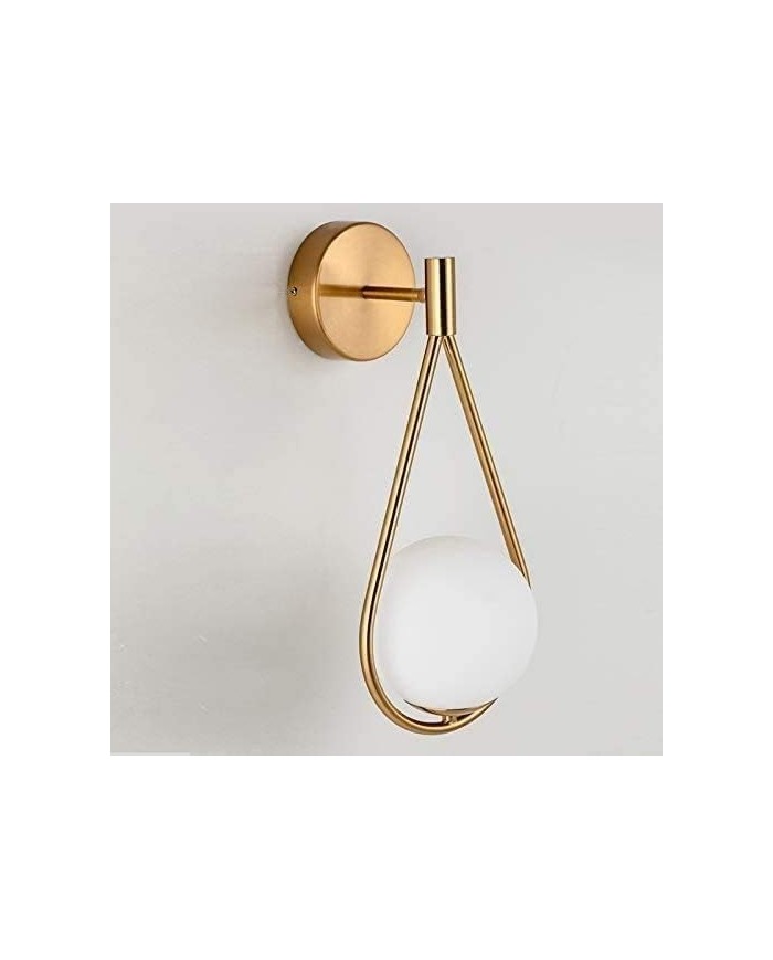 Aplique BRAD, metal dorado, tulipa blanca