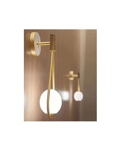 Aplique BRAD, metal dorado, tulipa blanca