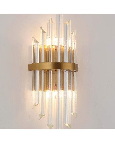 Aplique PALACE, metal dorado, cristal