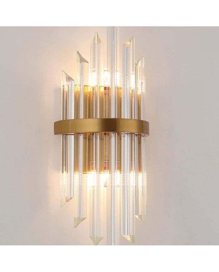 Aplique PALACE, metal dorado, cristal